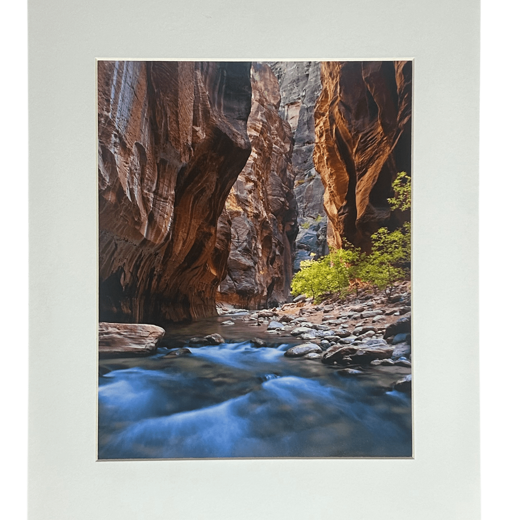 Matted Print - Narrow Blue ZN-03 - Zion Natl Park Forever Project