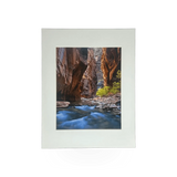 Matted print featuring a narrow blue design by Park Partners, model ZN-03, displayed on a white background.