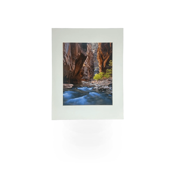Matted print featuring a narrow blue design by Park Partners, model ZN-03, displayed on a white background.