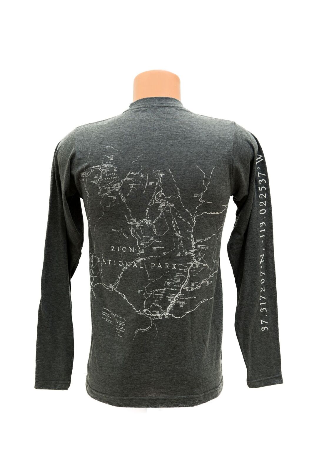 Tshirt - Zion GPS LS - Zion Natl Park Forever Project
