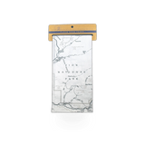 Cotton flour sack towel featuring a detailed Zion Map design by McGovern Maps, perfect for home or outdoor use.