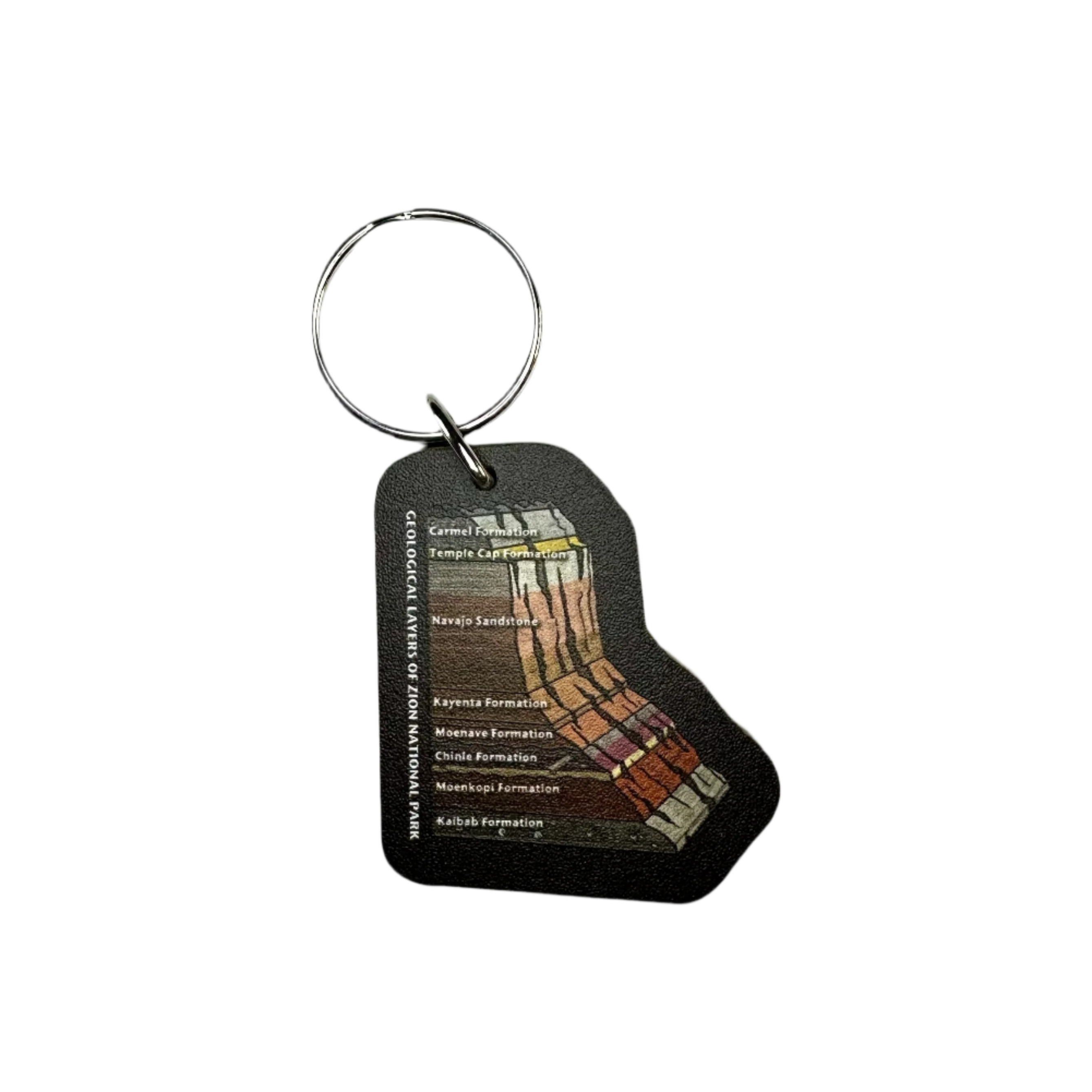 Keychain - Rock Layers Wood - D - Zion Natl Park Forever Project