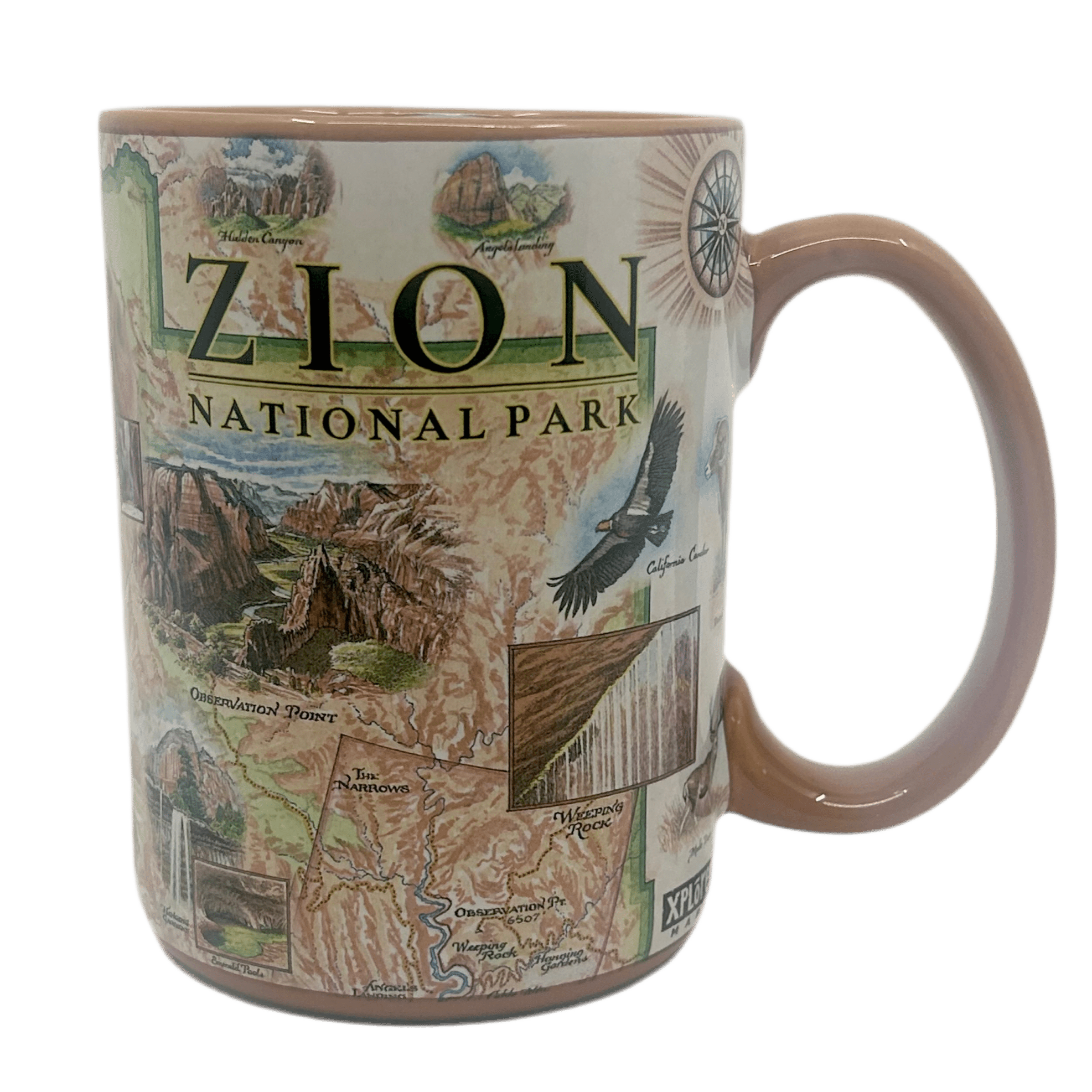 Mug - Xplorer Zion Map - Zion Natl Park Forever Project
