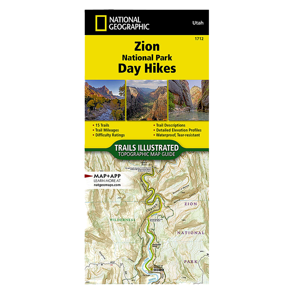 Map - Zion NP Day Hikes - Zion Natl Park Forever Project