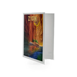 Lantern Press Notecard featuring The Narrows VA design with scenic landscape illustration, ideal for sending personalized messages.
