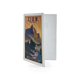 Lantern Press notecard featuring "The Watchman" design, with vintage-style illustration of a watchman or guardian figure.