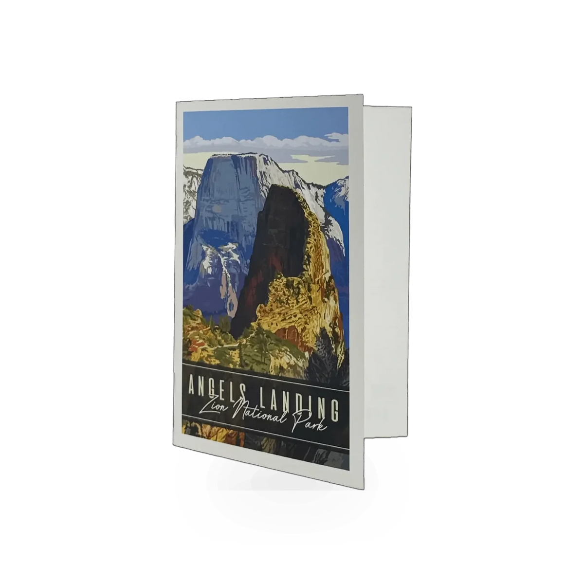 Lantern Press Zion Angels Landing notecard featuring a scenic view of Zion National Park's famous Angels Landing trail.
