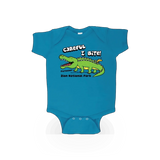 Yellow dinosaur-themed onesie for kids by Julie + Joe, featuring a Phytosaur design, perfect for comfortable play and sleep.