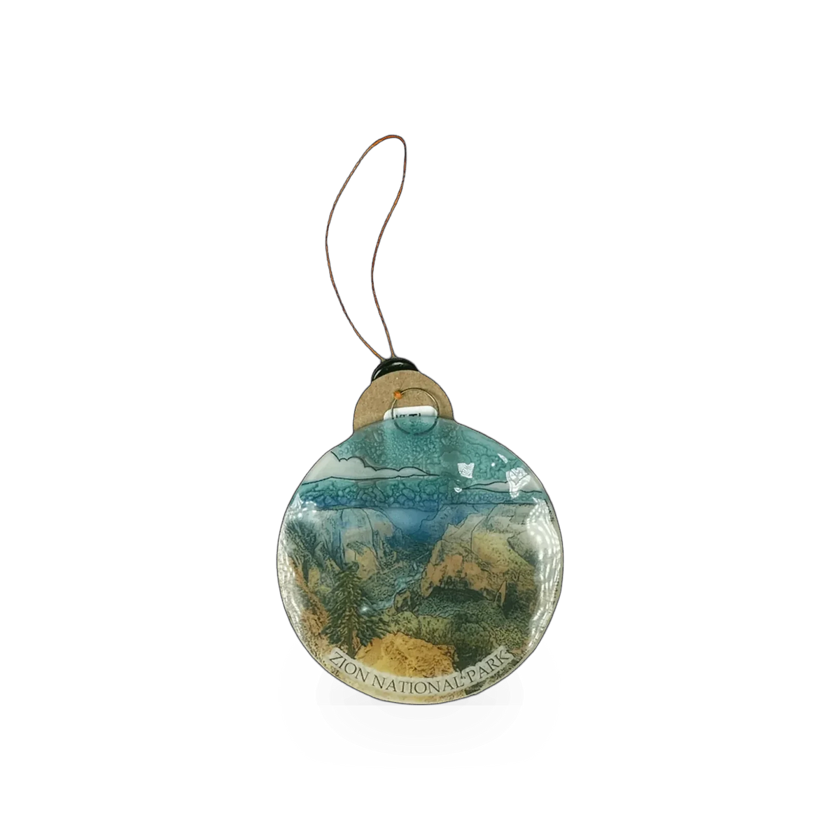 Pampeana glass observation ornament from the THEME collection, featuring a detailed decorative glass design.