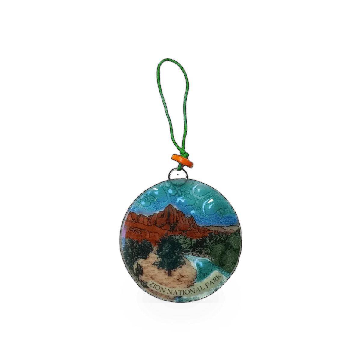Glass ornament depicting The Watchman theme by Pampeana, featuring intricate design and transparent glass craftsmanship.