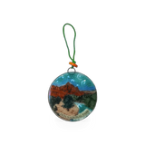 Glass ornament depicting The Watchman theme by Pampeana, featuring intricate design and transparent glass craftsmanship.