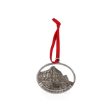Pewter Zion Canyon themed ornament by Inner Peace Designs featuring a detailed canyon landscape.