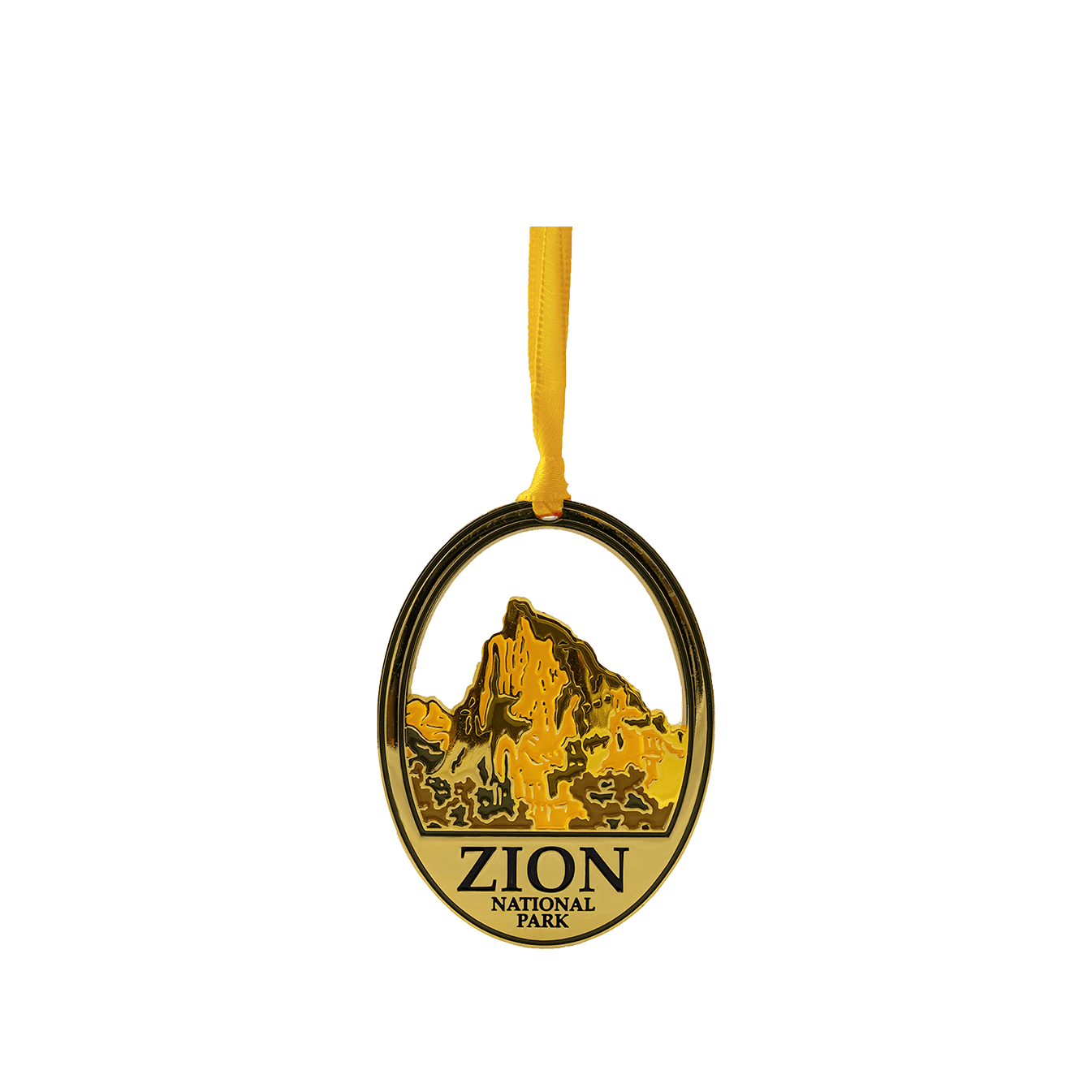 Ornament - Zion Cutout 3" Gold - Zion Natl Park Forever Project