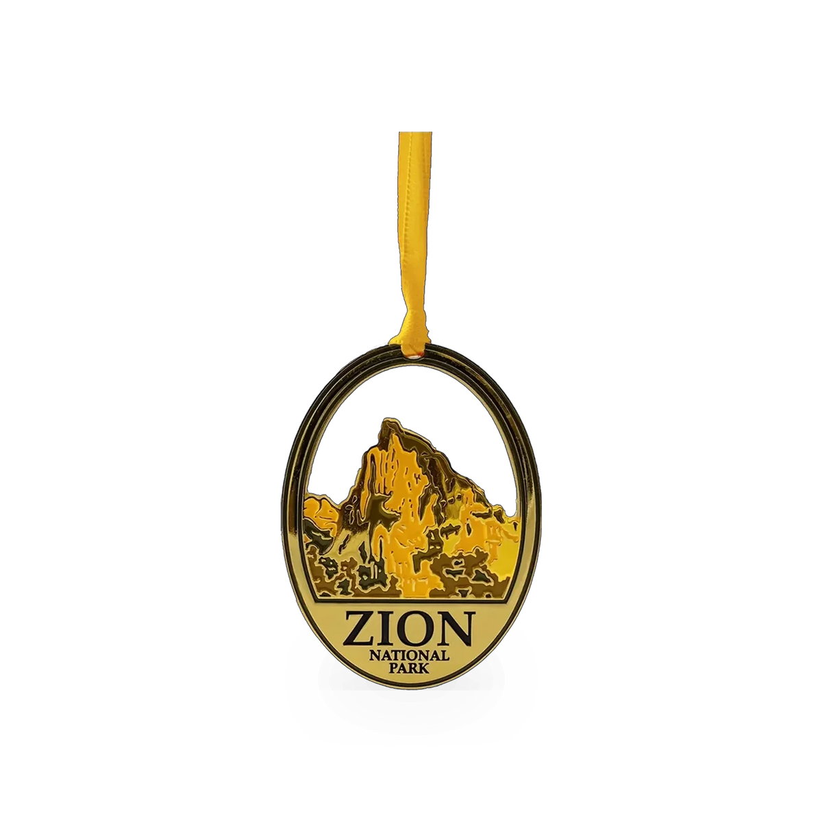 Gold Zion Cutout ornament, 3-inch decorative THEME piece by Hogeye, Inc., featuring intricate design and festive appeal.
