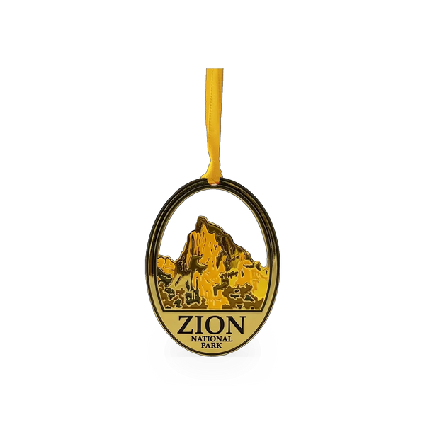 Gold Zion Cutout ornament, 3-inch decorative THEME piece by Hogeye, Inc., featuring intricate design and festive appeal.