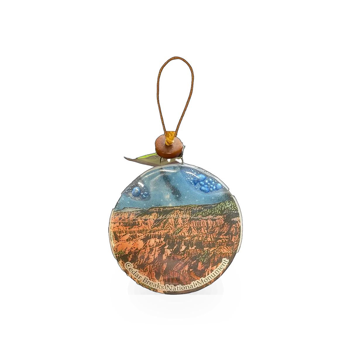 Glass ornament featuring an amphitheater design, from Pampeana's Theme collection, with intricate glass craftsmanship.