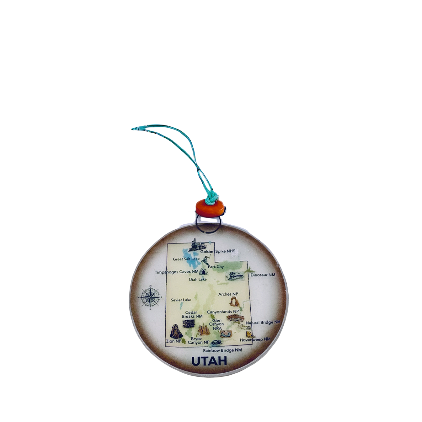 Ornament - Glass Utah Parks - Zion Natl Park Forever Project
