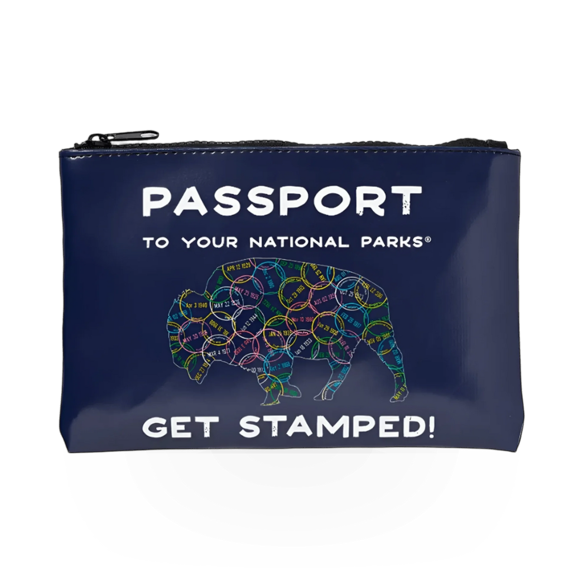 Eastern National passport book zipper case with themed design, durable cover, and secure zipper closure for travel protection.