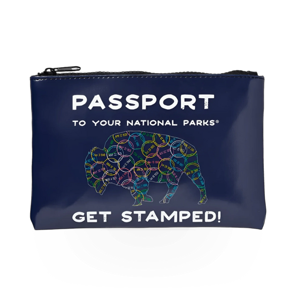 Eastern National passport book zipper case with themed design, durable cover, and secure zipper closure for travel protection.