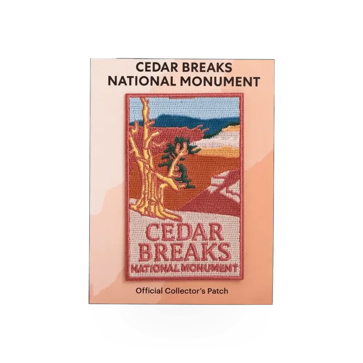 Eagle River Designs Cedar Breaks patch featuring a detailed embroidered design of Cedar Breaks theme.