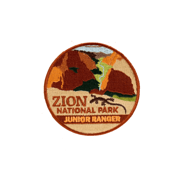 Eagle River Designs Junior Ranger theme patch featuring a colorful embroidered design with a nature and adventure motif.