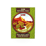 Eagle River Designs Zion National Park-themed merit badge patch, 2.5-inch embroidered patch with scenic design.