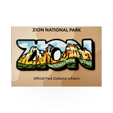 Eagle River Designs Patch - Word Zion, embroidered fabric patch with Zion-themed design for clothing or accessories.