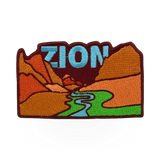 Outpatch Zion theme patch featuring vibrant embroidered design on fabric, perfect for customizing clothing or accessories.