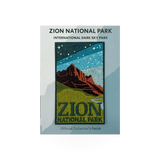 Eagle River Designs Zion National Park Dark Sky theme patch showing a starry night sky and mountainous landscape.