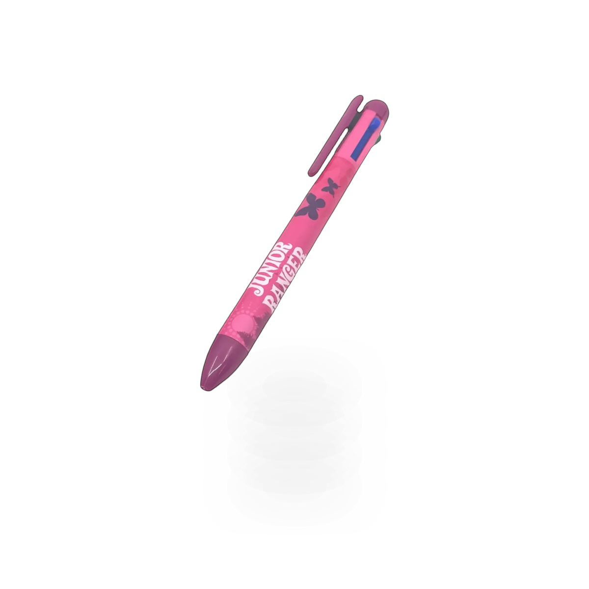 Impact Photographics Jr Ranger themed pen featuring colorful designs and a durable metal clip for everyday writing use.