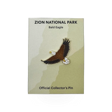 Eagle River Designs bald eagle themed pin featuring a detailed illustration of a majestic bald eagle bird.