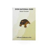 Desert tortoise themed pin by Eagle River Designs, featuring a detailed animal illustration on a metal pin.