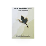 Eagle River Designs Great Blue Heron animal theme pin featuring a detailed blue heron illustration on a metal pin.