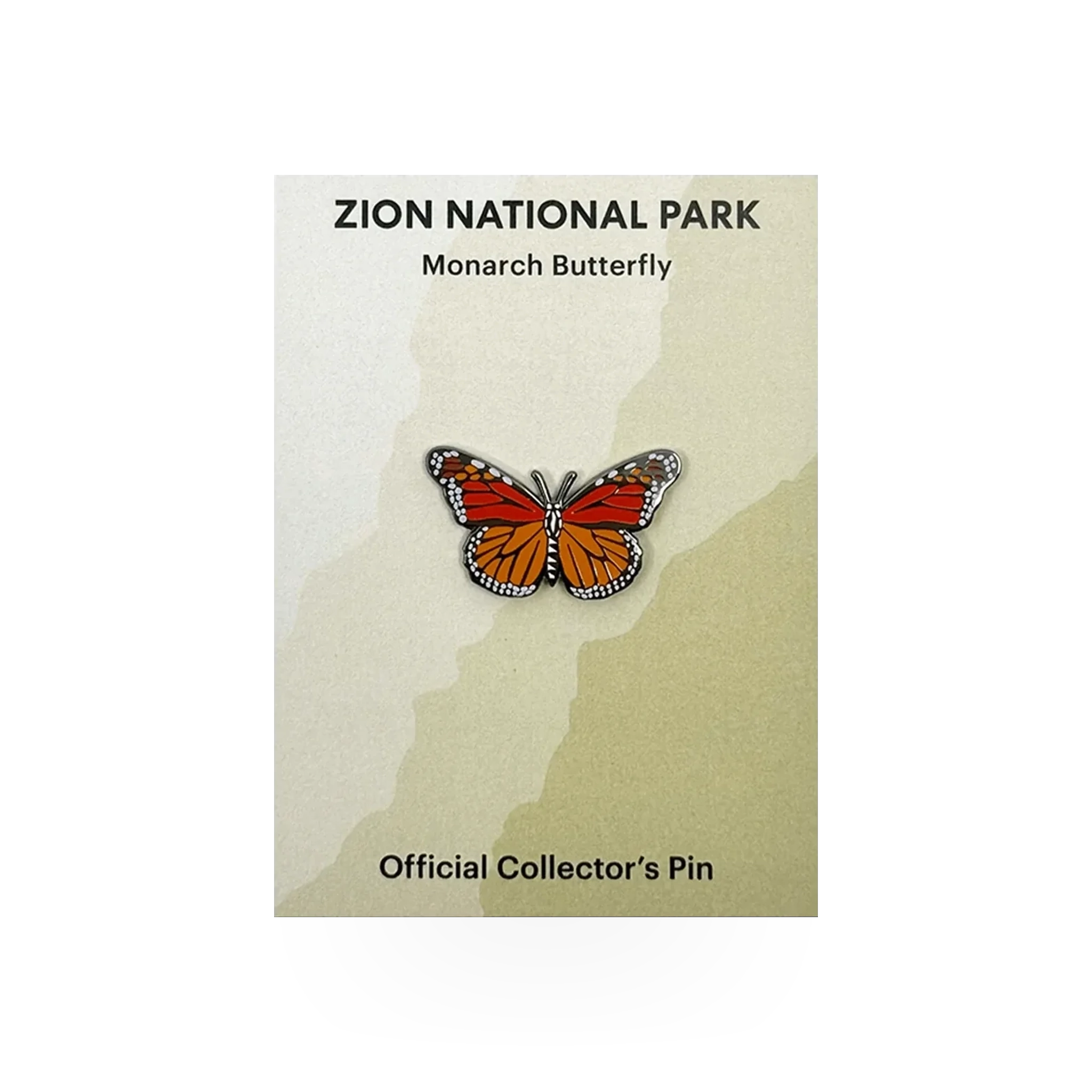 Eagle River Designs monarch butterfly animal theme pin featuring a detailed butterfly design on a metal pin.