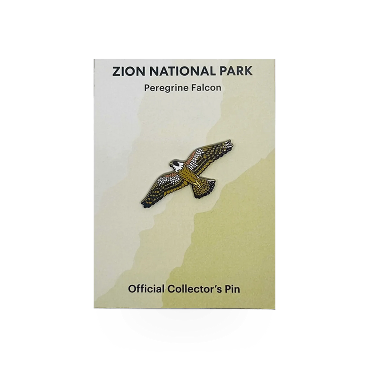 Eagle River Designs peregrine falcon animal theme pin featuring a detailed illustration of the bird of prey.