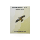 Eagle River Designs peregrine falcon animal theme pin featuring a detailed illustration of the bird of prey.