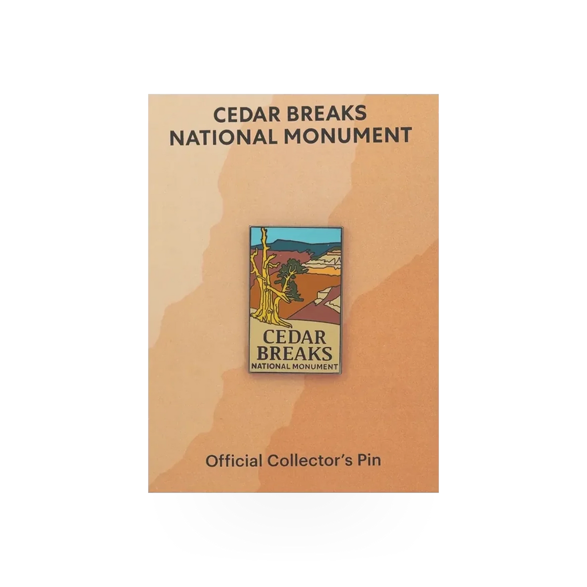 Eagle River Designs Cedar Breaks theme pin featuring a detailed design of Cedar Breaks National Monument scenery.