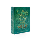 Playing cards featuring artwork titled "A Woman's Place" by Mountaineers Books, showcasing colorful, feminist-themed card designs.