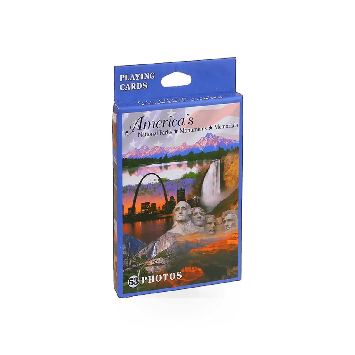 Impact Photographics America's National Parks playing cards featuring scenic park images and a 63-PLY design.