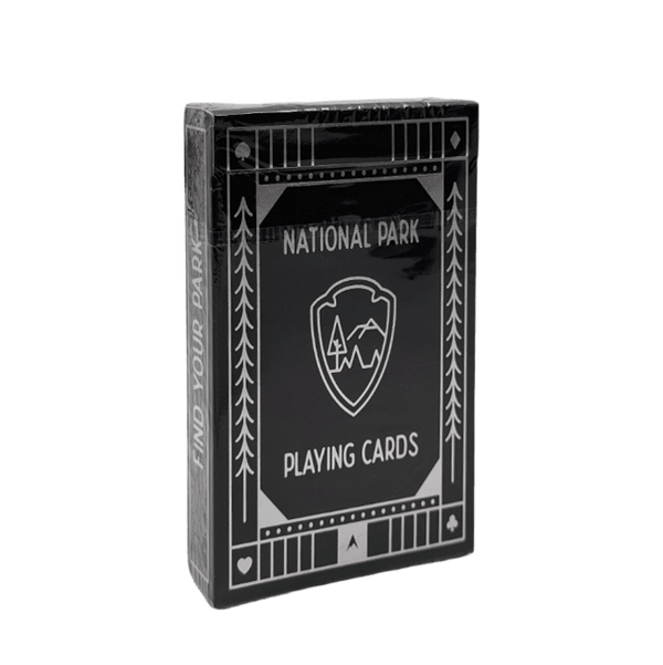 Black and white National Park playing cards by Micah Hoang, featuring scenic park images on each card.