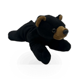 Unipak Plush Bear Handful 6-inch black stuffed toy with soft fabric and detailed bear features, perfect for hugging and cuddling.