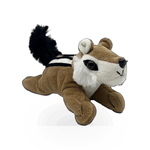 Unipak Plush Chipmunk Handful 6-inch soft stuffed animal with detailed features and realistic chipmunk appearance.