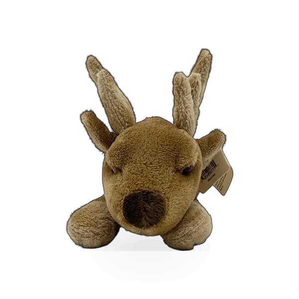 Unipak Plush Deer Handful 6-inch soft stuffed animal with detailed deer features, perfect for cuddling or display.