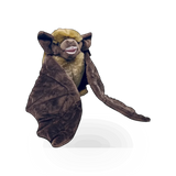 Soft plush bat toy from Wild Republic featuring realistic bat design and detailed wing and face features.