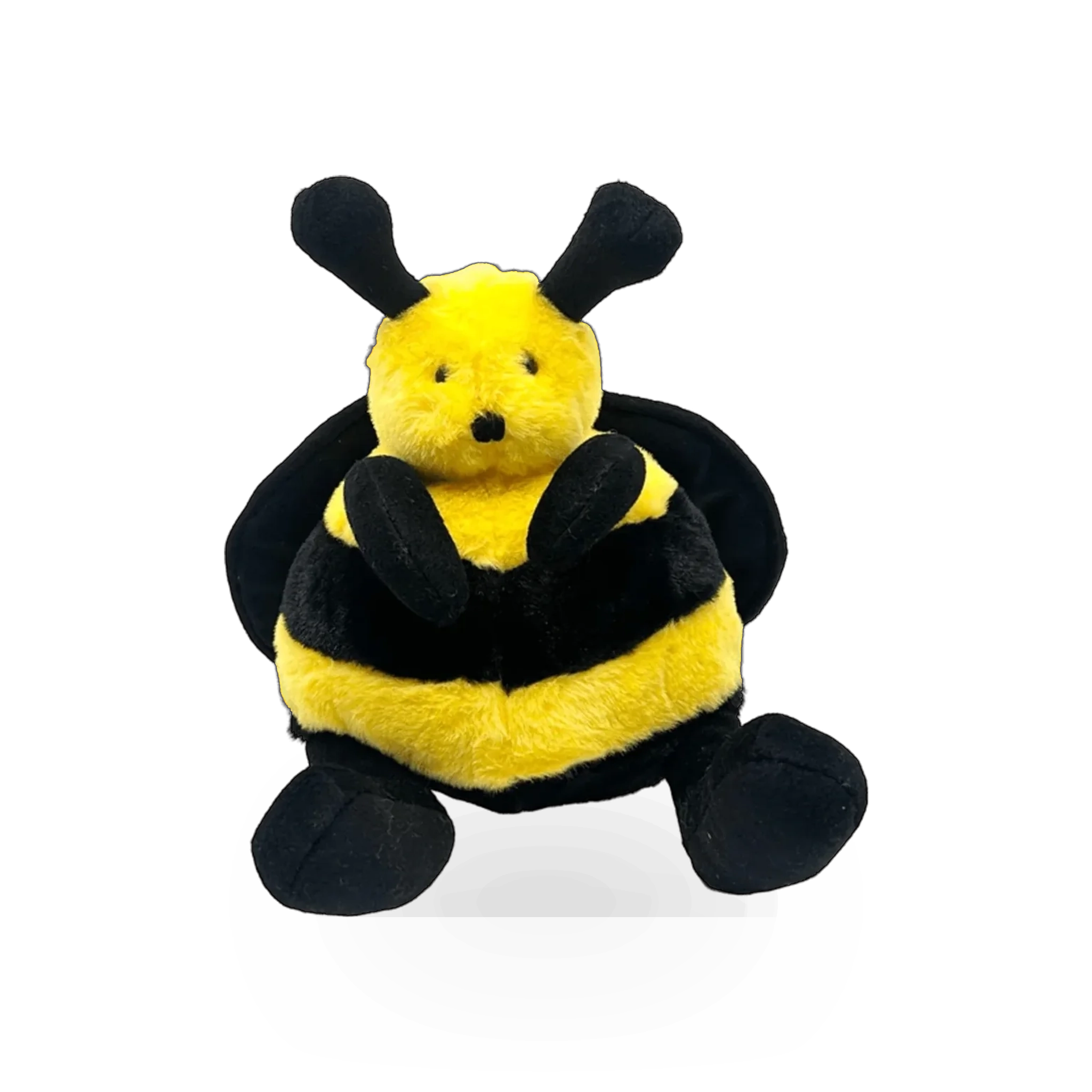 Unipak Plush Bee Baby Plumpee 8.5-inch soft stuffed toy with a cute bee design, perfect for infants and young children.