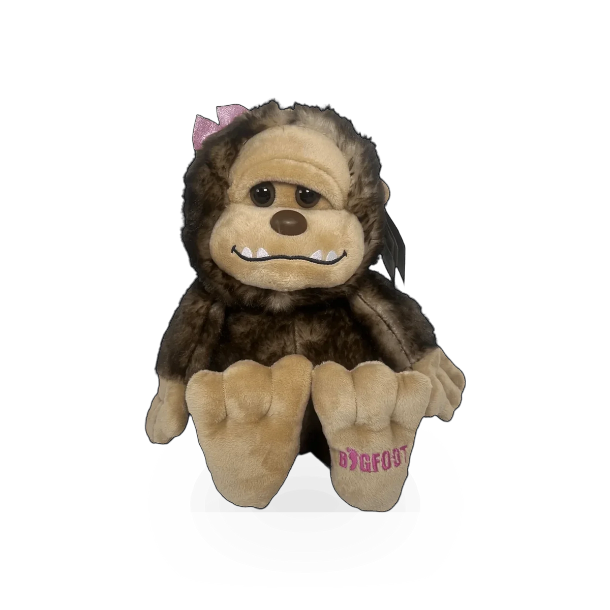 Soft 10-inch Bigfoot plush toy from Wild Onez by Zoologee, featuring a girl character, perfect for cuddling and play.