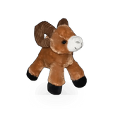 Soft plush Bighorn Sheep Hug'ems toy by Wild Republic, featuring realistic details and cuddly fabric for children or collectors.