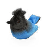 Soft plush mountain bluebird toy by Wild Republic, showcasing detailed feathers and vibrant blue color.