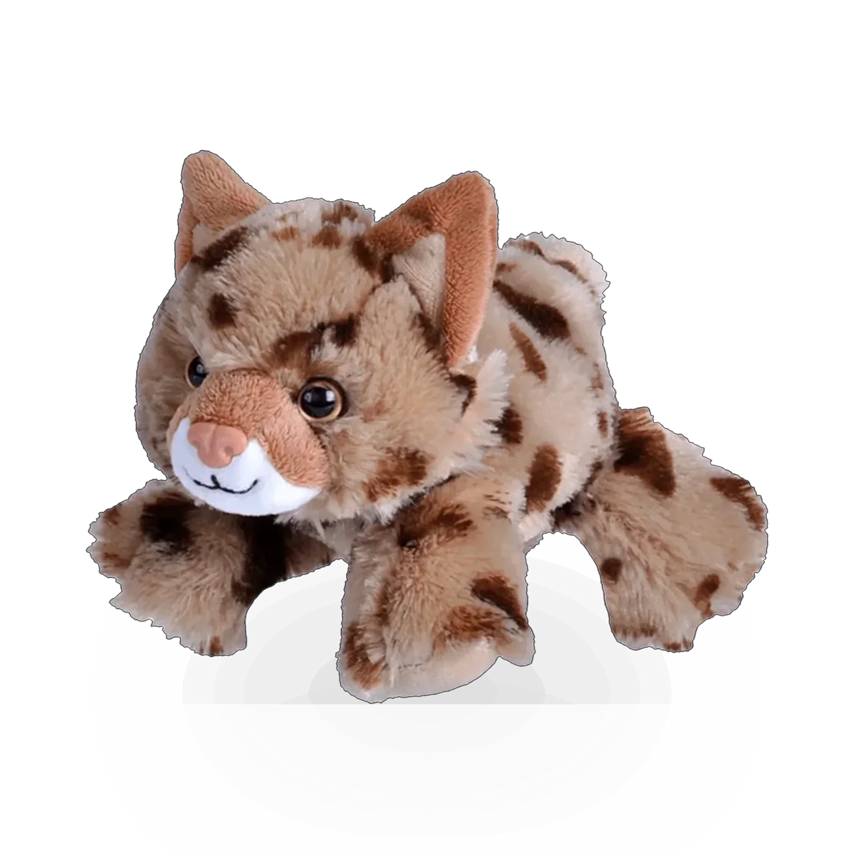 Soft Wild Republic plush bobcat toy with detailed fur and realistic features, perfect for cuddling and display.