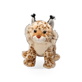 Soft Wild Republic plush bobcat toy with realistic fur and detailed features, perfect for cuddling and display.